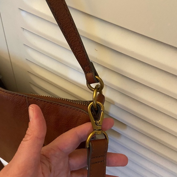 Fossil Jolie Brown Leather Crossbody Bag - Picture 6 of 10